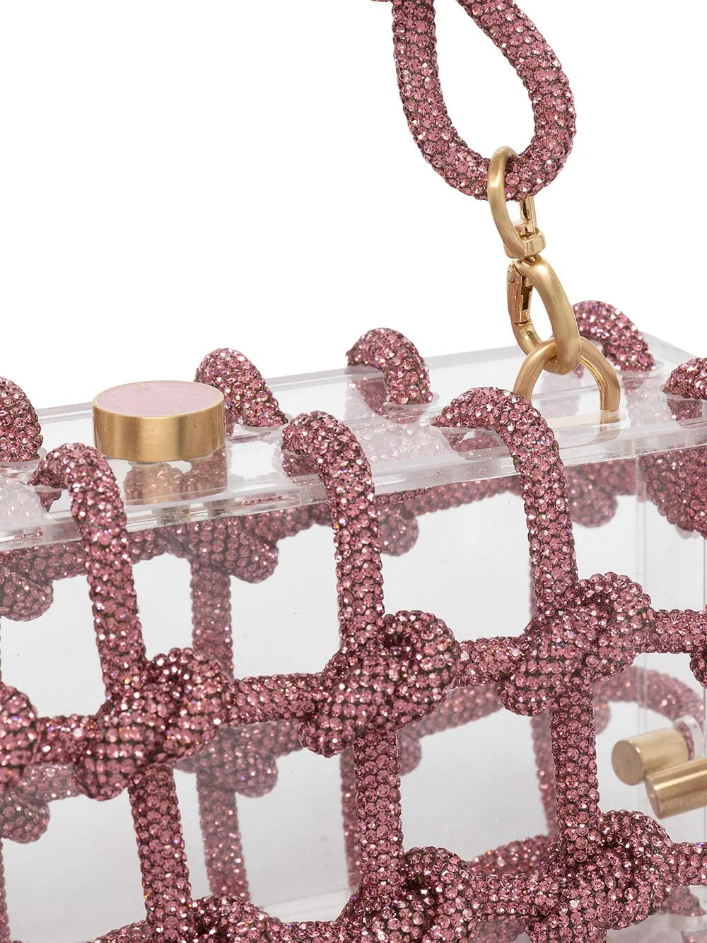 Evening Crystal-embellished Diamonds Pink shoulder bag
