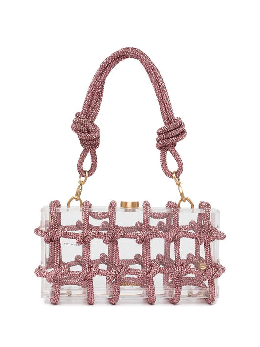 Evening Crystal-embellished Diamonds Pink shoulder bag