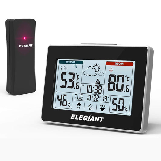 ELEGIANT Wireless Weather Station with 5.5" LCD Screen