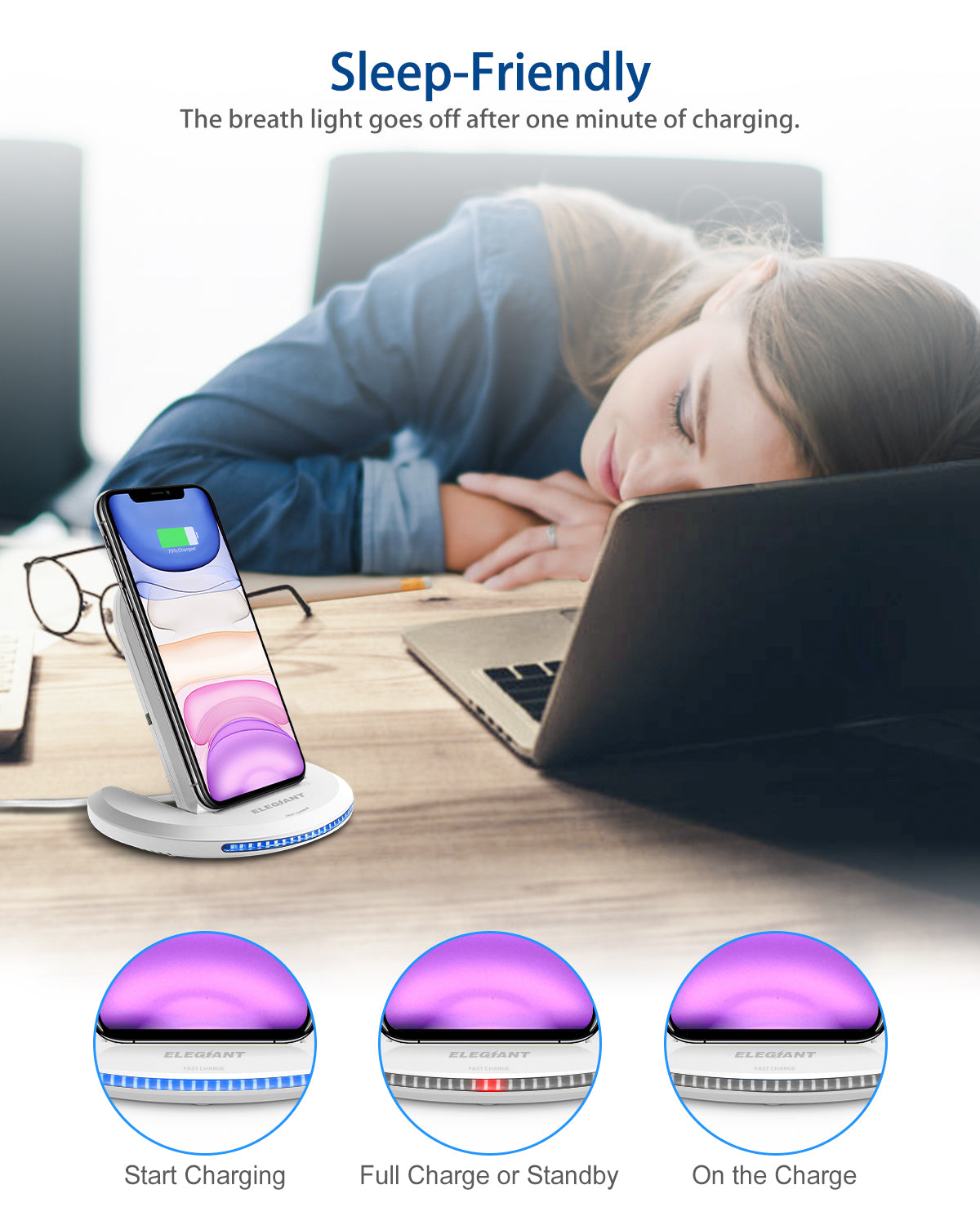 ELEGIANT 15W Fast Wireless Charger