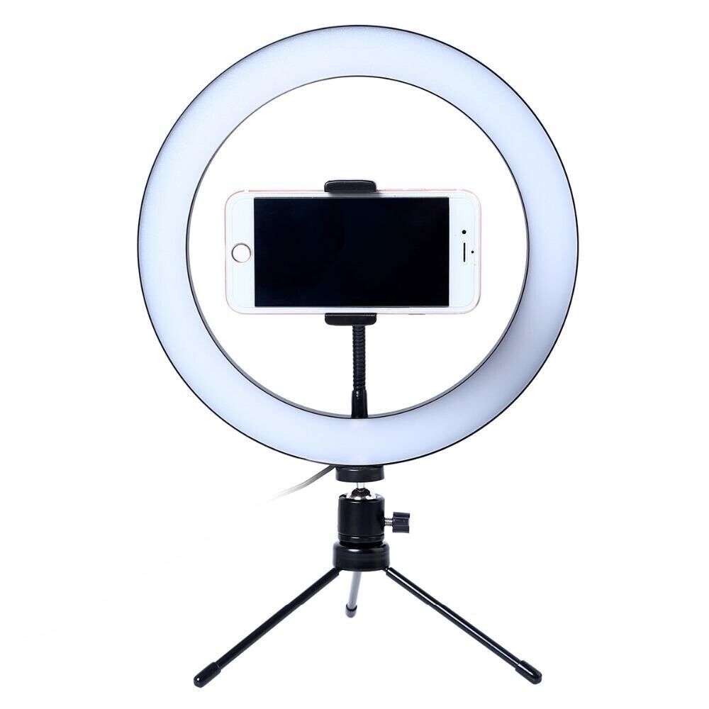 GLIME 26cm LED Ring Light with Remote Control Stand For YouTube Tiktok Makeup Video Live Phone